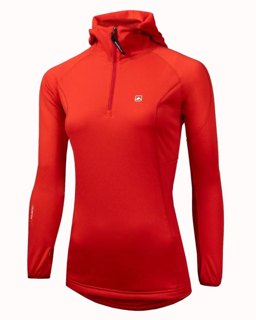 Camiseta Nazca Polartec® Power Grid® Escalada - rojo Fuego - Mujer - Ixa Sport tandil