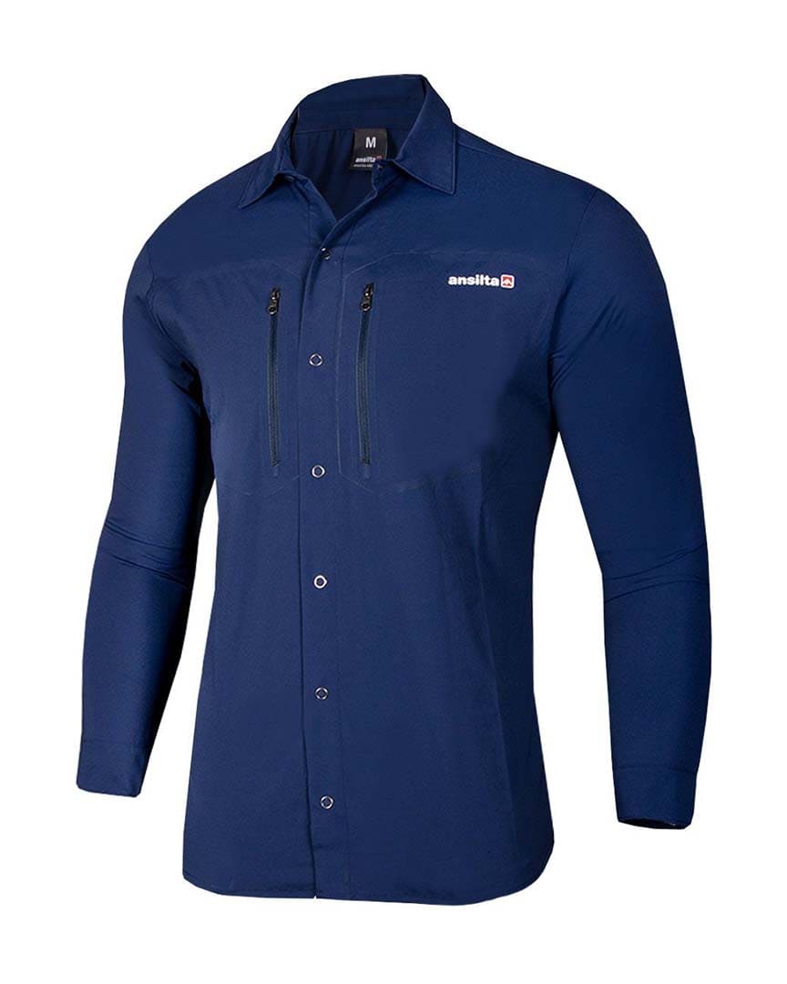 Camisa Ansilta Delta 2 UPF 50+ Versátil Hombre Azul- Ixa Sport Tandil