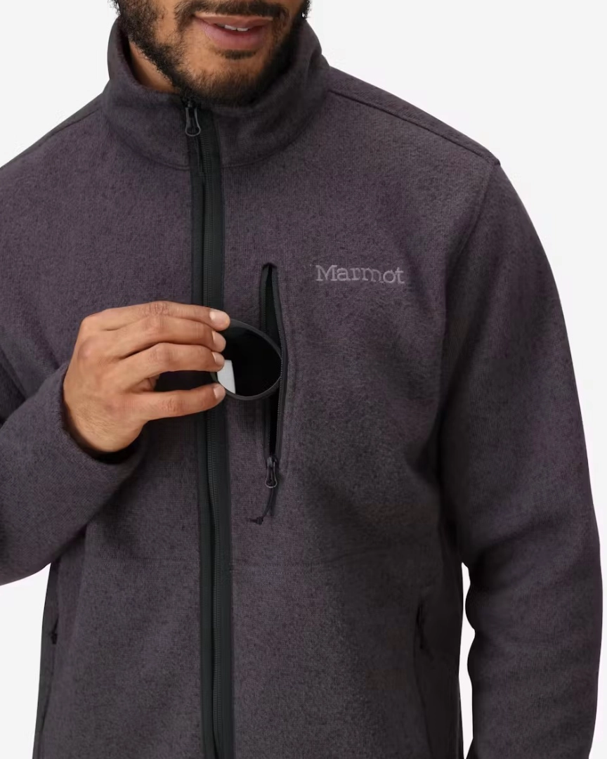 Campera polar cierre completo para hombre Marmot Drop Line: Micro polar técnico - Ixa Sport Tandil
